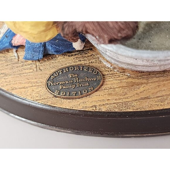 Norman Rockwell Family Authorized Edition Splish Splash Figurine 1990 - Picture 7 of 12